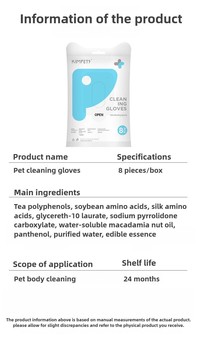Pet Cleaning Gloves Wipes