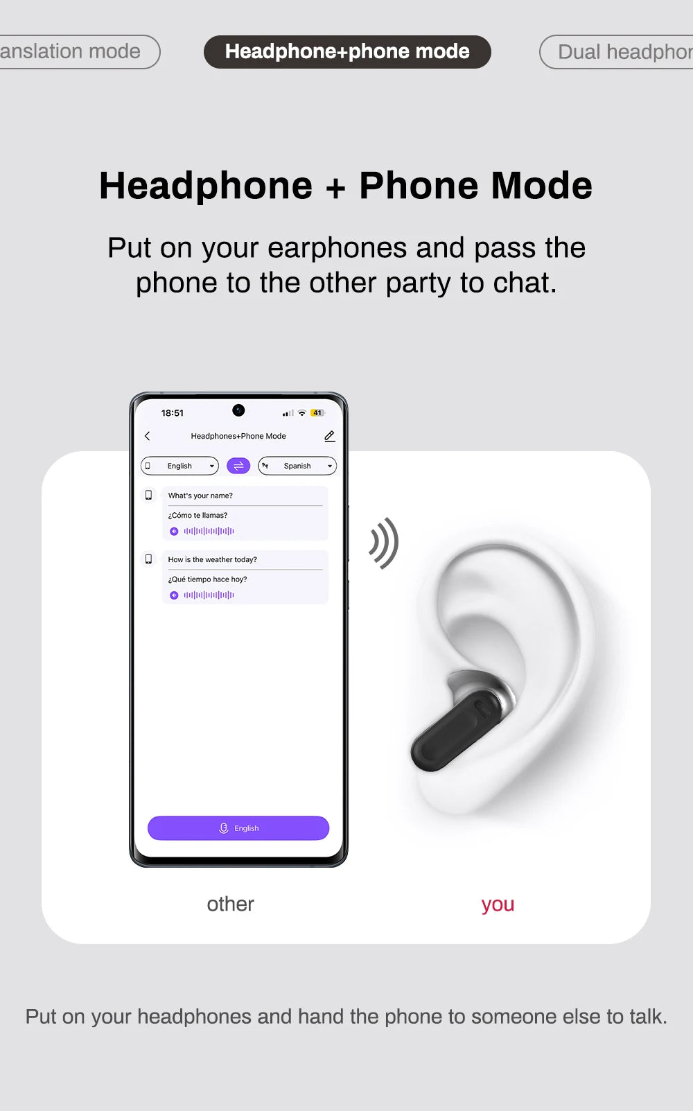 Wireless AI Translator Earbuds – Bluetooth 6.0 Waterproof with Long Battery Life