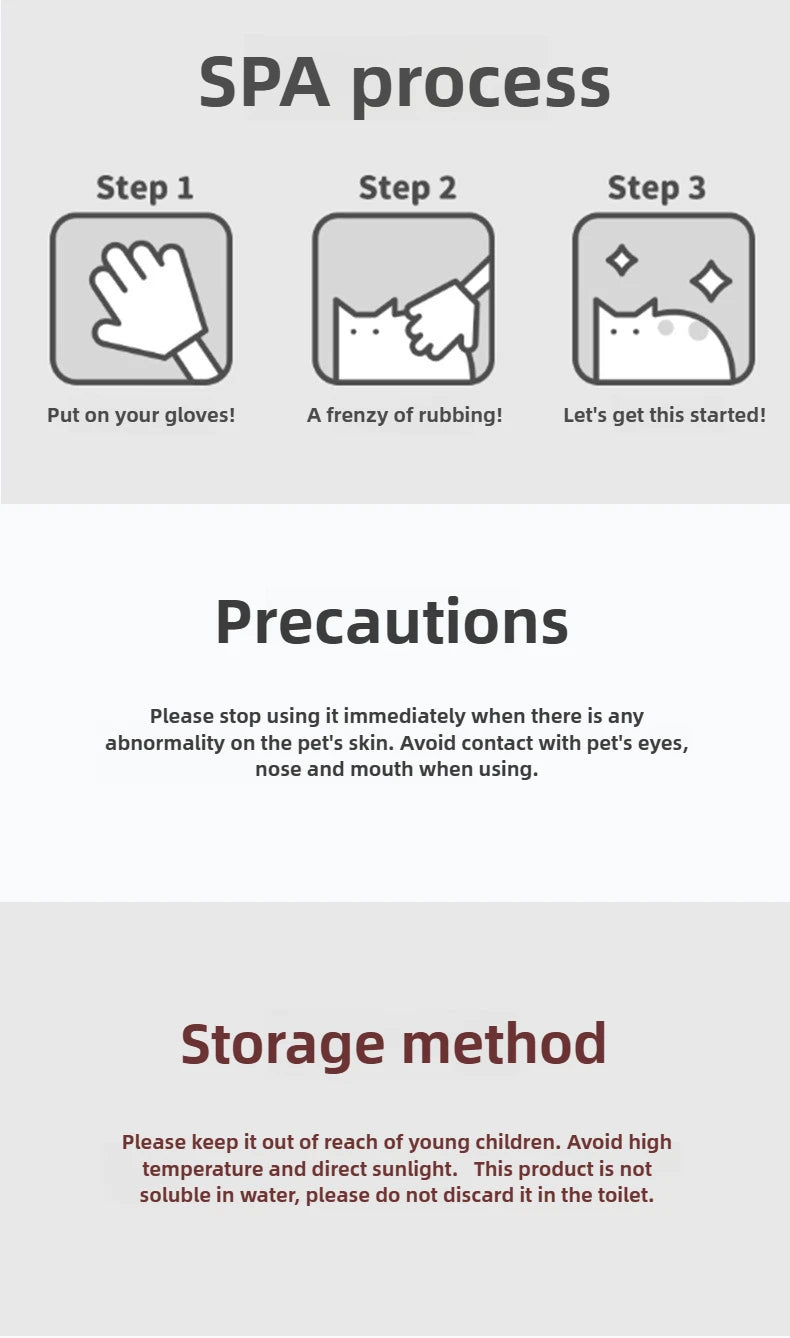 Pet Cleaning Gloves Wipes